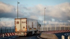 A haulage truck on an access road near the channel tunnel, operated by Getlink SE, in Calais, France, on Thursday, Dec. 31, 2020. With Britain’s departure from the single market come a host of regulations and customs paperwork that threaten to gum up the free flow of trade and add costs for importers and exporters on both sides of the split. Photographer: Cyril Marcilhacy/Bloomberg