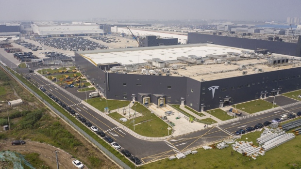 The Tesla Inc. Gigafactory in Shanghai in June 2022.