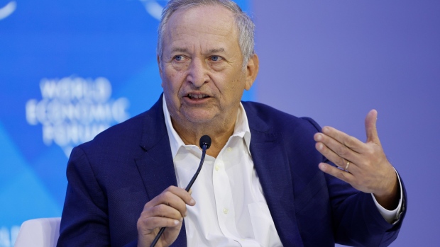 Larry Summers, president emeritus and professor at Harvard University, during a panel session on the closing day of the World Economic Forum (WEF) in Davos, Switzerland, on Friday, Jan. 20, 2023. The annual Davos gathering of political leaders, top executives and celebrities runs from January 16 to 20.