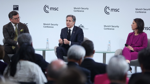 Antony Blinken speaks at the 2023 Munich Security Conference on Feb. 18.