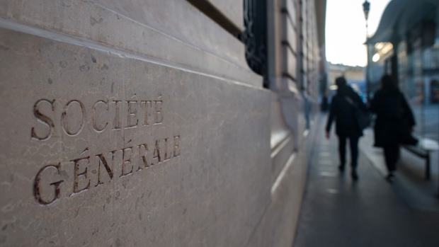 A Societe Generale SA branch and office in the bank's former headquarters in the Opera district of Paris, France, on Monday, Feb. 6, 2023. SocGen is scheduled to announce earnings on Feb. 8.