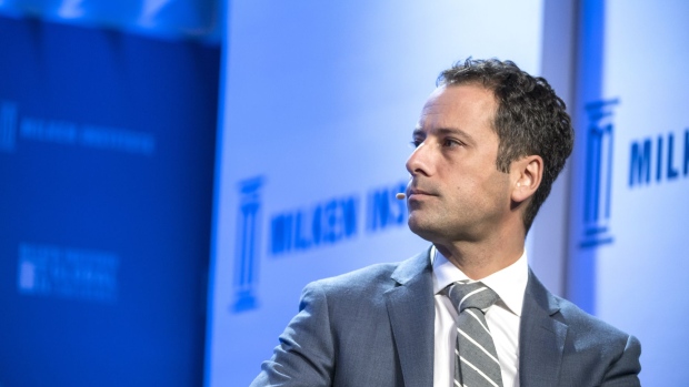 Jon Steinberg, founder and chief executive officer of Cheddar Inc., listens during the Milken Institute Global Conference in Beverly Hills, California, U.S., on Wednesday, May 3, 2017. The conference is a unique setting that convenes individuals with the capital, power and influence to move the world forward meet face-to-face with those whose expertise and creativity are reinventing industry, philanthropy and media.