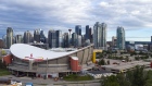 The Scotiabank Saddledome in front of downtown Calgary, Alberta, Canada, on Monday, June 20, 2022.Gavin Bryan John/Bloomberg