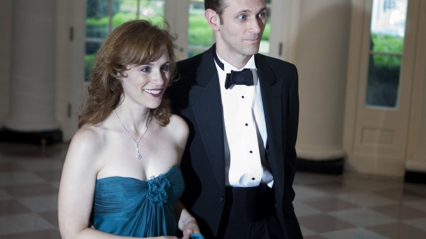 Austan Goolsbee and his wife Robin in 2011. Photographer: Brendan Smialowski/Getty Images