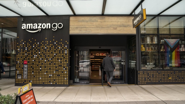 An Amazon Go store at the company headquarters campus in the South Lake Union neighborhood of Seattle, Washington, U.S., on Thursday, Jan. 19, 2023. Amazon.com Inc. has started its biggest-ever round of jobs cuts a culling that will ultimately affect 18,000 workers around the globe. Photographer: David Ryder/Bloomberg