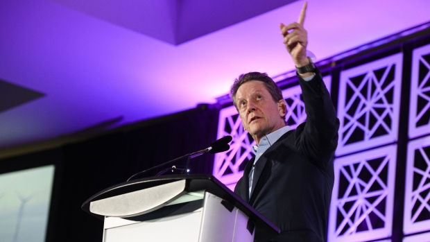 Robert Friedland, founder and executive co-chairman of Ivanhoe Mines Ltd., speaks at the Prospectors & Developers Association of Canada (PDAC) conference in Toronto, Ontario, Canada, on Sunday, March 5, 2023. Thousands of executives, investors, bankers and government officials are converging on Toronto over six days to attend one of the world's largest industry conferences as project pipelines shrink and companies face pressure to buy growth. Photographer: Christopher Katsarov Luna/Bloomberg 
    