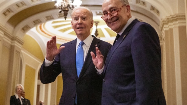 President Joe Biden and Senate Majority Leader Chuck Schumer