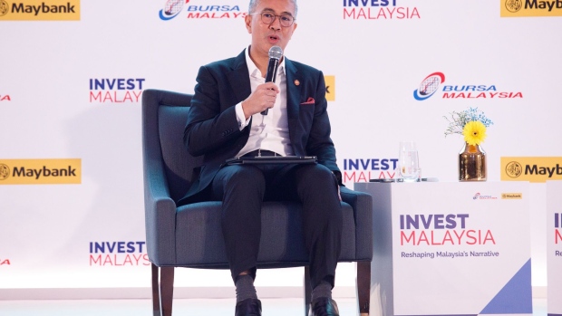 Zafrul Tengku Abdul Aziz, Malaysia's international trade and industry minister, speaks during the Invest Malaysia Conference in Kuala Lumpur, Malaysia, on Wednesday, March 8, 2023. The conference runs through today. Photographer: Samsul Said/Bloomberg