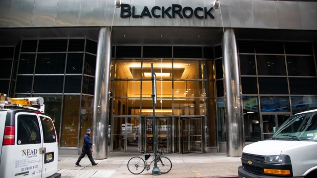 BlackRock headquarters in New York, US, on Friday, Jan. 13, 2023. BlackRock Inc. clients continued to pour money into the firm’s long-term investment funds in the fourth quarter, seeking to capitalize on the preceding rout in stock and bond markets.
