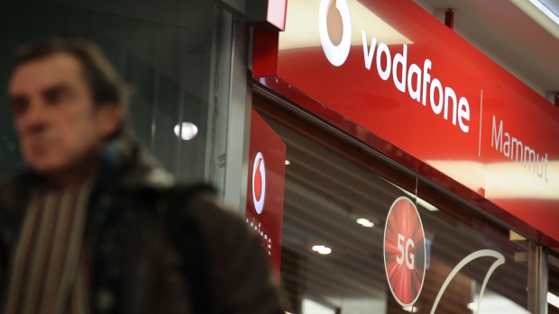 A Vodafone Group Plc store in Budapest, Hungary, on Monday, Jan. 9, 2023. Vodafone says that 4iG Nyrt and Corvinus Zrt have completed due diligence and entered into binding terms to buy 100% of Vodafone Hungary for €1.7B. Photographer: Akos Stiller/Bloomberg