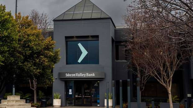 Silicon Valley Bank headquarters in Santa Clara, California. Photographer: David Paul Morris/Bloomberg