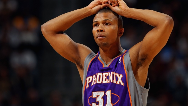 DENVER, CO - FEBRUARY 14: Sebastian Telfair #31 of the Phoenix Suns reacts after a play against the Denver Nuggets at the Pepsi Center on February 14, 2012 in Denver, Colorado. The Nuggets defeated the Suns 109-92. NOTE TO USER: User expressly acknowledges and agrees that, by downloading and or using this Photograph, user is consenting to the terms and conditions of the Getty Images License Agreement. (Photo by Doug Pensinger/Getty Images)