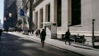 Pedestrians near the New York Stock Exchange (NYSE) in New York, US, on Thursday, March 9, 2023. US stocks advanced while Treasury yields slipped as investors searching for signals the labor market is cooling glommed onto a surprise spike in jobless claims. Photographer: Lila Barth/Bloomberg