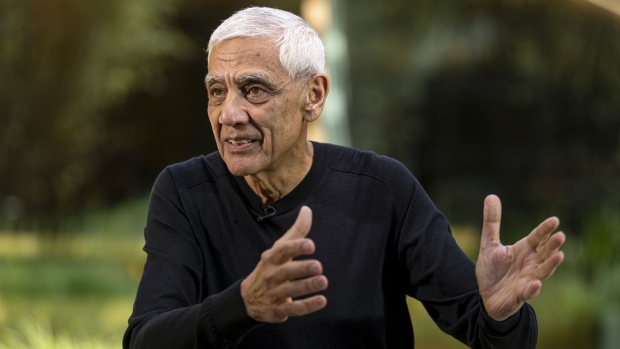 Vinod Khosla, co-founder and owner of Khosla Ventures LLC, during an interview on an episode of Bloomberg Wealth with David Rubenstein in Menlo Park, California, US, on Wednesday, May 11, 2022. Khosla, whose investments in US technology made him a billionaire, predicts the country will soon be at a "techno-economic war" with China lasting two decades. Photographer: David Paul Morris/Bloomberg