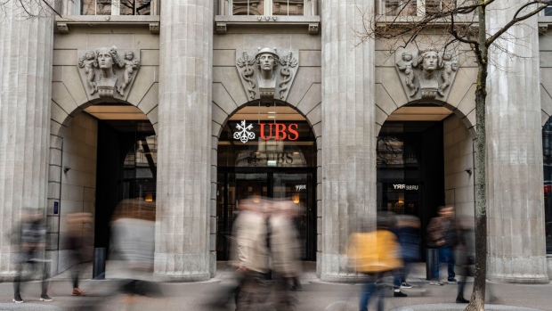 The UBS Group AG headquarters in Zurich, Switzerland, on Friday, March 17, 2023. UBS and Credit Suisse Group AG are opposed to a forced combination, even as scenario planning for a government-orchestrated tie-up continues, according to people with knowledge of the matter.