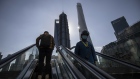 Pedestrians in the Pudong's Lujiazui Financial District in Shanghai, China, on Monday, Oct. 10, 2022. Chinese semiconductor stocks slumped after fresh US curbs on China’s access to American technology added to a disappointing start to the earnings season, stoking concerns that the industry’s downturn is far from over. Photographer: Qilai Shen/Bloomberg