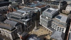 The offices of London Stock Exchange Group Plc, right, in Paternoster Square in the City of London, UK, on Tuesday, March 14, 2023. European stocks rose, snapping three days of losses, as US inflation cooled as expected last month and concern eased over wider market repercussions from Silicon Valley Bank's collapse.
