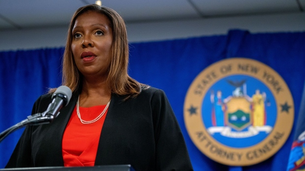 NEW YORK, NY - AUGUST 03: New York Attorney General Letitia James presents the findings of an independent investigation into accusations by multiple women that New York Governor Andrew Cuomo sexually harassed them on August 3, 2021 in New York City. Independent investigators Joon H. Kim and Anne L. Clark concluded that the Governor sexually harassed multiple women. (Photo by David Dee Delgado/Getty Images)