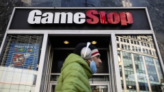 Signage outside a GameStop store in New York, US, on Thursday, March 16, 2023. GameStop is scheduled to release earnings figures on March 21. Photographer: Yuki Iwamura/Bloomberg