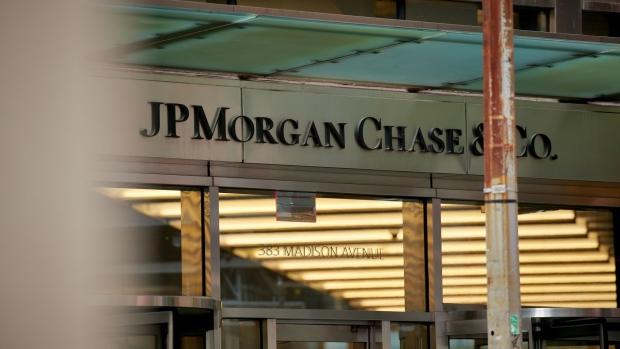 JPMorgan Chase & Co. headquarters in New York, US, on Wednesday, Jan. 18, 2023. JPMorgan Chase & Co., the biggest US bank, said this year's net interest income will be lower than analysts expected as the economy shows signs of slippage. Photographer: Gabby Jones/Bloomberg