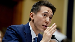 Shou Chew, chief executive of TikTok Inc., speaks during a House Energy and Commerce Committee hearing in Washington, DC, US, on Thursday, March 23, 2023. The TikTok chief executive officer plans to tell Congress his app does more to protect young users than rival social media and that Beijing has no authority over its data, invoking familiar arguments to head off a US ban orforced sale.