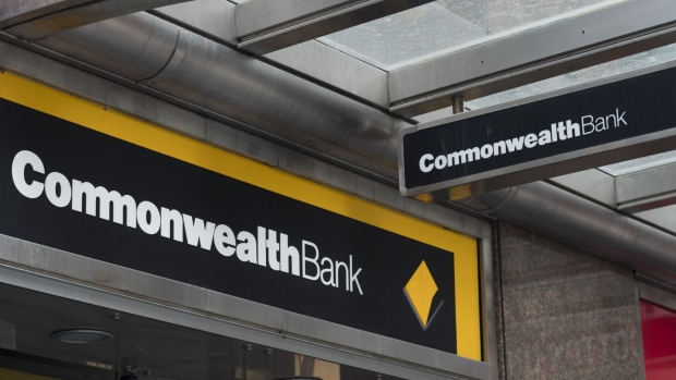 Signage outside a Commonwealth Bank of Australia (CBA) branch in Sydney, Australia, on Friday, Aug. 5, 2022. CBA is scheduled to release second quarter earnings results on Aug. 10. Photographer: Brent Lewin/Bloomberg