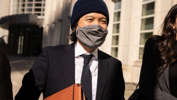 Roger Ng, a former banker for Goldman Sachs Group Inc., departs from federal court in the Brooklyn borough of New York, U.S. on Thursday, March 9, 2023. Ng, the only Goldman Sachs Group Inc. banker tried and convicted in the global 1MDB scandal, was sentenced to 10 years in prison, a milestone in the prosecution of the massive fraud.