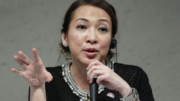 Rohana Rozhan, chief executive officer of Astro Malaysia Holdings Bhd., speaks during a panel discussion at the World Assembly for Women (WAW) forum in Tokyo, Japan, on Friday, Sept. 12, 2014. Prime Minister Shinzo Abe's government is "working flat out" to lure more women into the labor force, though current efforts aren't sufficient to generate the economic growth the country needs, International Monetary Fund Managing Director Christine Lagarde said at the forum. Photographer: Kiyoshi Ota/Bloomberg *** Local Caption *** Rohana Rozhan