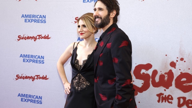 Annaleigh Ashford and Josh Groban attend "Sweeney Todd: The Demon Barber Of Fleet Street" Broadway revival opening night at Lunt-Fontanne Theatre on March 26, 2023 in New York City.  Photographer: John Lamparski/Getty Images