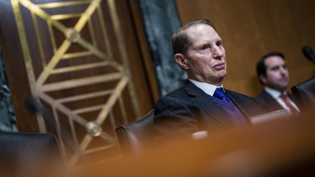 Senator Ron Wyden, a Democrat from Oregon and chairman of the Senate Finance Committee, during a hearing in Washington, DC, US, on Thursday, March 16, 2023. The hearing is one of the first opportunities lawmakers will have to question a high-ranking official on recent bank failures along with the Treasury's moves to ensure borrowers can access their funds.