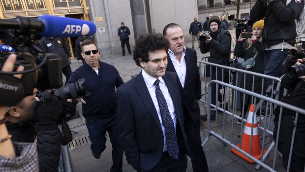 Sam Bankman-Fried, co-founder of FTX Cryptocurrency Derivatives Exchange, departs from court in New York, US, on Thursday, March 30, 2023. Bankman-Fried faces a total of 13 counts ranging from conspiracy to commit wire fraud to conspiracy to violate the anti-bribery provisions of the Foreign Corrupt Practices Act, and faces more than 155 years in prison if convicted of all of them - although any sentence is likely to be much lower if he is found guilty.