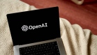 The OpenAI logo on a laptop computer arranged in the Brooklyn borough of New York, US, on Thursday, Jan. 12, 2023. Microsoft Corp. is in discussions to invest as much as $10 billion in OpenAI, the creator of viral artificial intelligence bot ChatGPT, according to people familiar with its plans.