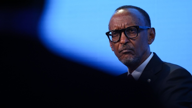 Paul Kagame, Rwanda's president, during a panel session on day two of the World Economic Forum (WEF) in Davos, Switzerland, on Tuesday, May 24, 2022. The annual Davos gathering of political leaders, top executives and celebrities runs from May 22 to 26.