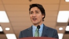 Justin Trudeau, Canada's prime minister, during a news conference at a medical training facility in Ottawa, Ontario, Canada, on Tuesday, Feb. 7, 2023. Prime Minister Trudeau's government will commit C$46.2 billion ($34.4 billion) in new funding over the next decade to help prop up Canada's health-care system, which is struggling to keep up with demand.