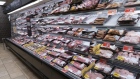 Meat aisle at a grocery store