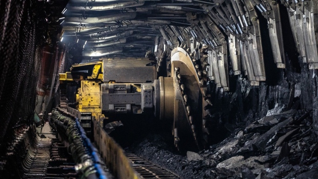 A shearer at Shaanxi Coal and Chemical Industry Group Co.'s Xiaobaodang coal mine in Yulin, Shaanxi province, China, on Wednesday, April 26, 2023. China's energy and commodities output roared ahead in March as producers rushed to feed a revival in economic activity. Bloomberg