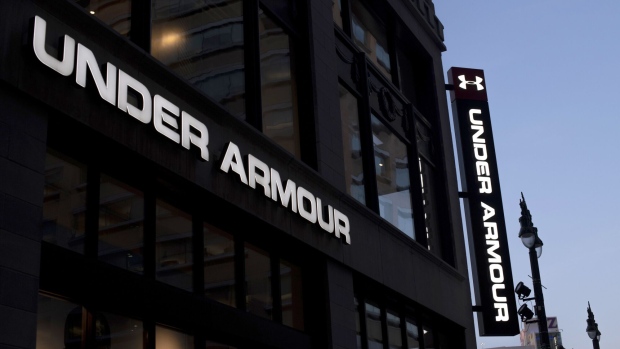 Under Armour Inc. signage is displayed on the exterior of a store in Detroit, Michigan, U.S., on Thursday, April 26, 2018. Under Armour Inc. is scheduled to release earnings figures on May 1.