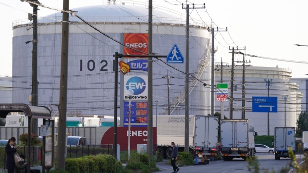 An Eneos Corp. gas station in Kawasaki, Japan. Photographer: Toru Hanai/Bloomberg