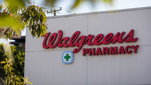 Walgreens Boots Alliance Inc. signage is displayed outside a store in San Francisco, California, U.S., on Wednesday, Nov. 6, 2019. Reports that Walgreens Boots Alliance Inc. is mulling what would be the biggest leveraged buyout in history were met with skepticism from Wall Street analysts who argued that the numbers simply didn't add up.