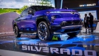 The Chevrolet Silverado EV truck during the 2022 New York International Auto Show (NYIAS) in New York, U.S., on Thursday, April 14, 2022. The NYIAS returns after being cancelled for two years due to the Covid-19 pandemic.