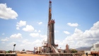 An oil drilling block managed by Tullow Oil at Lokichar basin in Turkana county, Kenya. Photographer: Tony Karumba/AFP/Getty Images