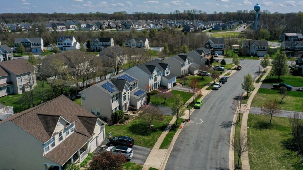 Homes in Centreville, Maryland, US, on Tuesday, April 4, 2023. The Mortgage Bankers Association is scheduled to release mortgage applications figures on April 5.
