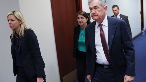 WASHINGTON, DC - MAY 23: Federal Reserve Chairman Jerome Powell arrives for a meeting on the House side of the U.S. Capitol May 23, 2023 in Washington, DC. Powell addressed the New Democratic Coalition on the debt ceiling, inflation and interest rates. (Photo by Win McNamee/Getty Images)