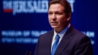 Ron DeSantis, governor of Florida, speaks during the Jerusalem Post Conference in Jerusalem, Israel, on Thursday, April 27, 2023. After DeSantis began pushing legislation that could upend Disney’s theme-park development plans and regulate its monorails, and even floated the idea of building a prison near Walt Disney World, the company sued, accusing the Republican of breach of contract and violating its free speech rights.