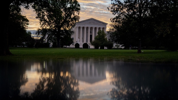 The U.S. Supreme Court in Washington, D.C., U.S., on Monday, Oct. 4, 2021. The court's conservative wing offers a menu of opportunities to exploit its 6-3 majority, and give Republicans the type of payoff they envisioned when they pushed through Justice Amy Coney Barrett's Senate confirmation just before the 2020 election.