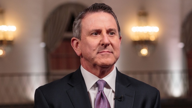 Brian Cornell, chief executive officer and chairman of Target Corp., listens during a Bloomberg Television interview in New York, U.S., on Tuesday, March 5, 2019. Target Corp. jumped the most in more than two months as it followed up strong holiday sales with upbeat projections for the current year, distancing itself from the travails of mall-based department stores. Photographer: Sarah Blesener/Bloomberg
