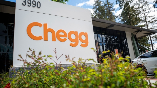 Chegg headquarters in Santa Clara. Photographer: David Paul Morris/Bloomberg