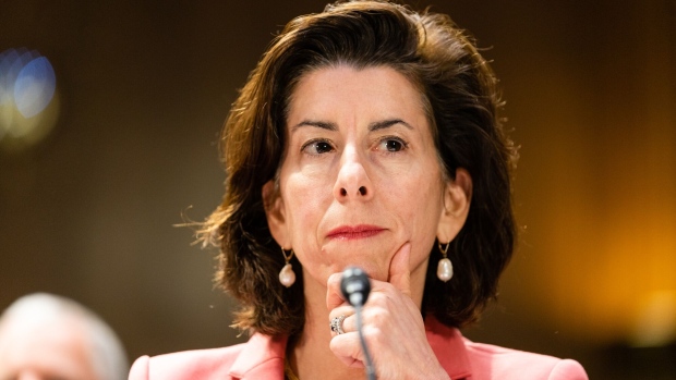 Gina Raimondo, US commerce secretary, during a Senate Appropriations Committee hearing in Washington, DC, US, on Tuesday, May 16, 2023. The hearing is titled "A Review of the President's Fiscal Year 24 Budget Request: Investing in US Security, Competitiveness, and the Path Ahead for the US-China Relationship."