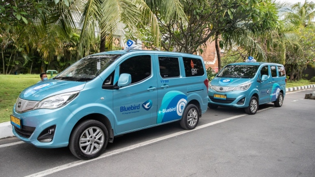 BYD’s Bluebird taxi vehicles in Bali.