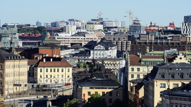 Old and new commercial and residential buildings stand on the city skyline in Stockholm, Sweden, on Wednesday, June 28, 2017. Just as Sweden’s biggest mortgage banks start raising interest rates, the country’s state-backed home-loan provider says it’s cutting customers’ borrowing costs in a move that threatens to hurt industry profits after years of negative rates. Photographer: Mikael Sjoberg/Bloomberg